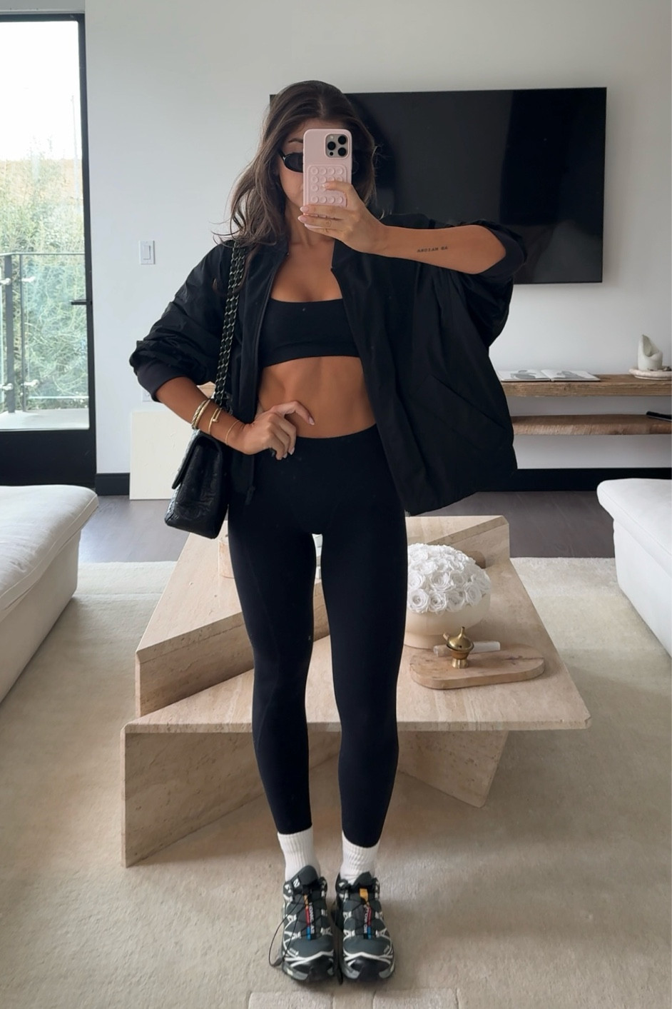 Jacket: Lululemon Lightweight Hem-Cinch Bomber Jacket (available for resale if you search on google) 