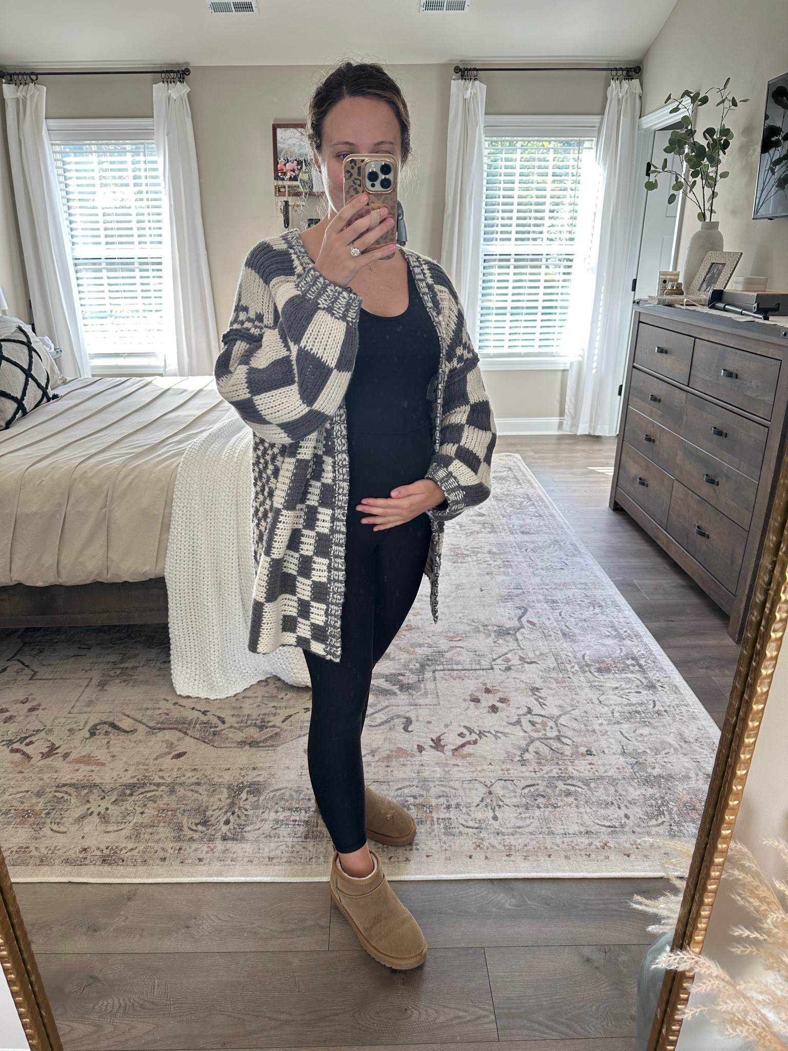 Bump outfit of the day! 
Jumpsuit old navy - size medium petite 
Cardigan - Karson & Ko
Ugg mini dupes - size 8 

#LTKsalealert #LTKbump #LTKHoliday