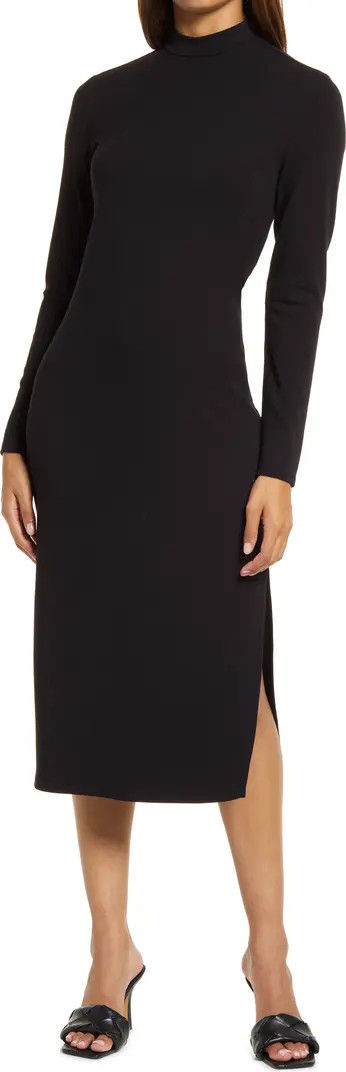 Halogen® Mock Neck Long Sleeve Dress | Nordstrom | Nordstrom