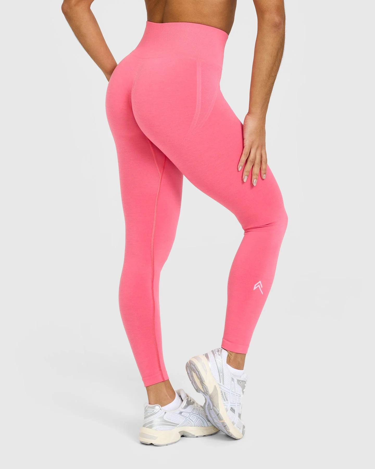 EffortlessLift™ Seamless Leggings with White Logo 
 Hot Girl Pink | Oner Active (UK / US)