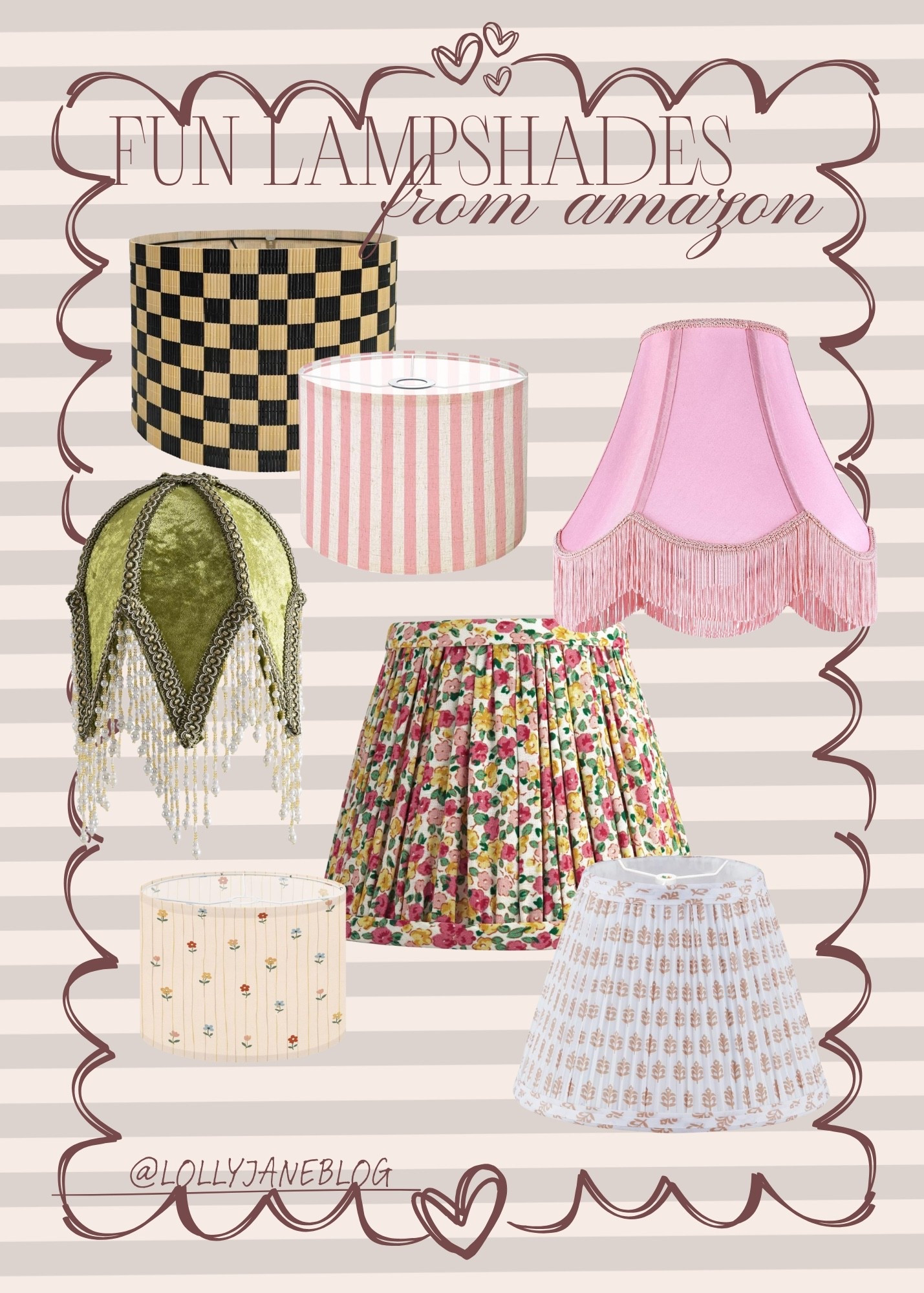 Everyone loves a good lampshade! The best way to liven up a room! 💐 Fun lampshades from amazon! 🌷

#LTKSeasonal #LTKHome #LTKValentine