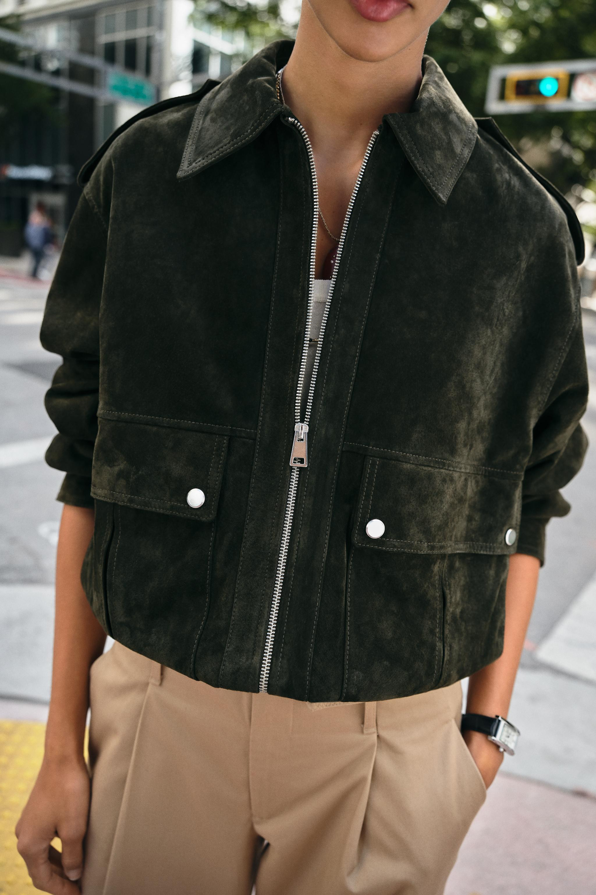 100% SUEDE LEATHER JACKET | Zara US