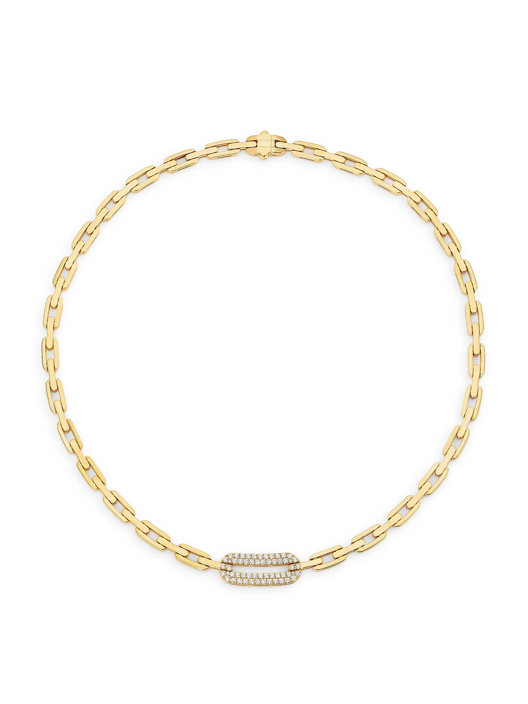 Navarra 18K Yellow Gold & 0.94 TCW Diamond Chain Necklace | Saks Fifth Avenue