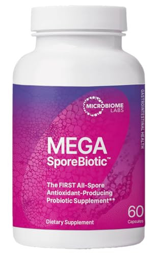 Microbiome Labs MegaSporeBiotic Probiotics for Women & Men - Spore Based Probiotics for Digestive Health - Shelf Stable & Travel-Friendly (60 Capsules) | Amazon (US)