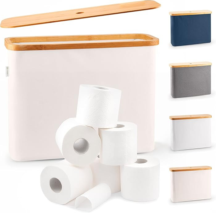LONBET Toilet Paper Storage for 12 Rolls, Stackable & Foldable - The Ultimate Bathroom Organizer ... | Amazon (US)