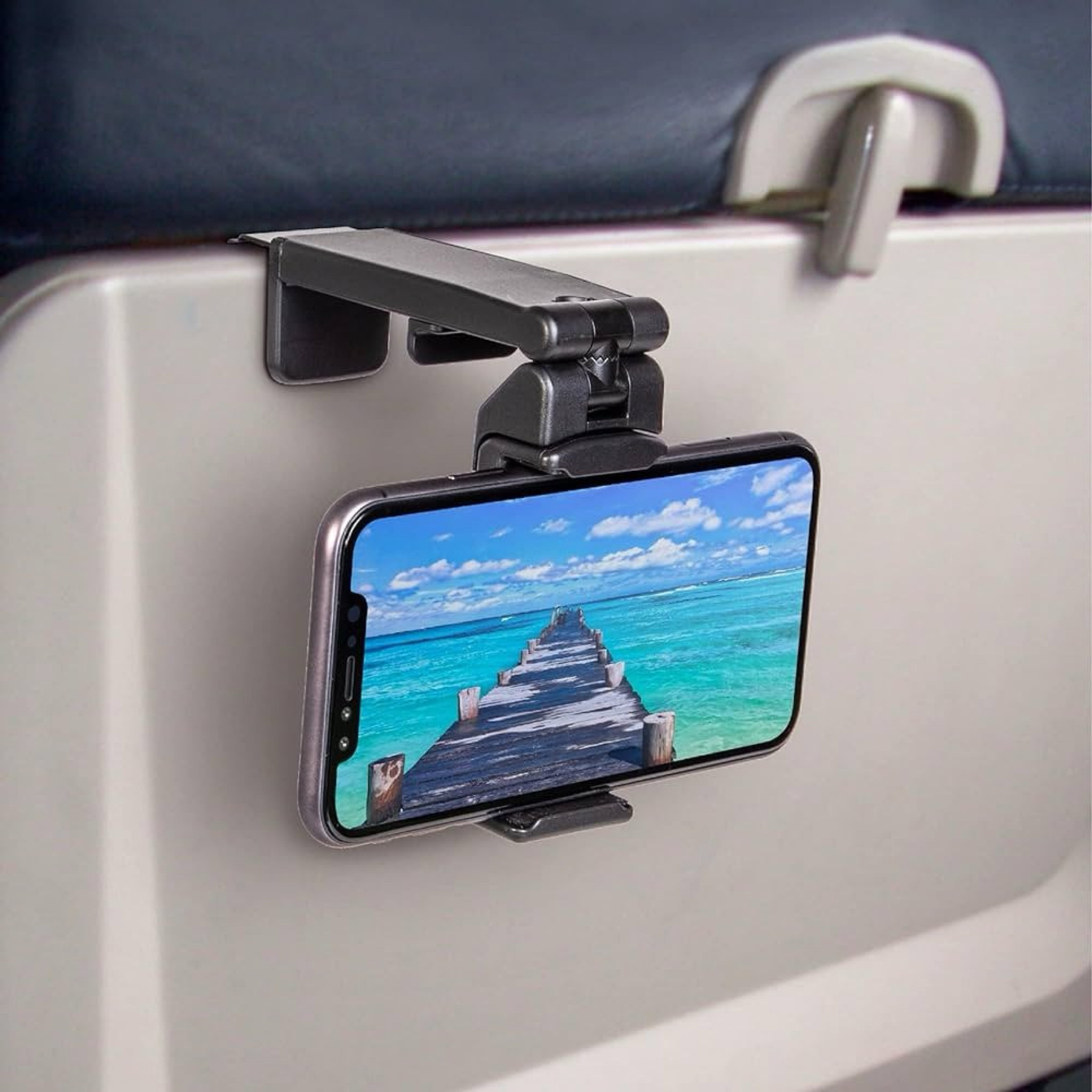 Perilogics Universal in Flight Airplane Phone Holder Mount. Hands Free Viewing with Multi-Directional Dual 360 Degree Rotation. 

#LTKTravel #LTKGiftGuide #LTKHoliday