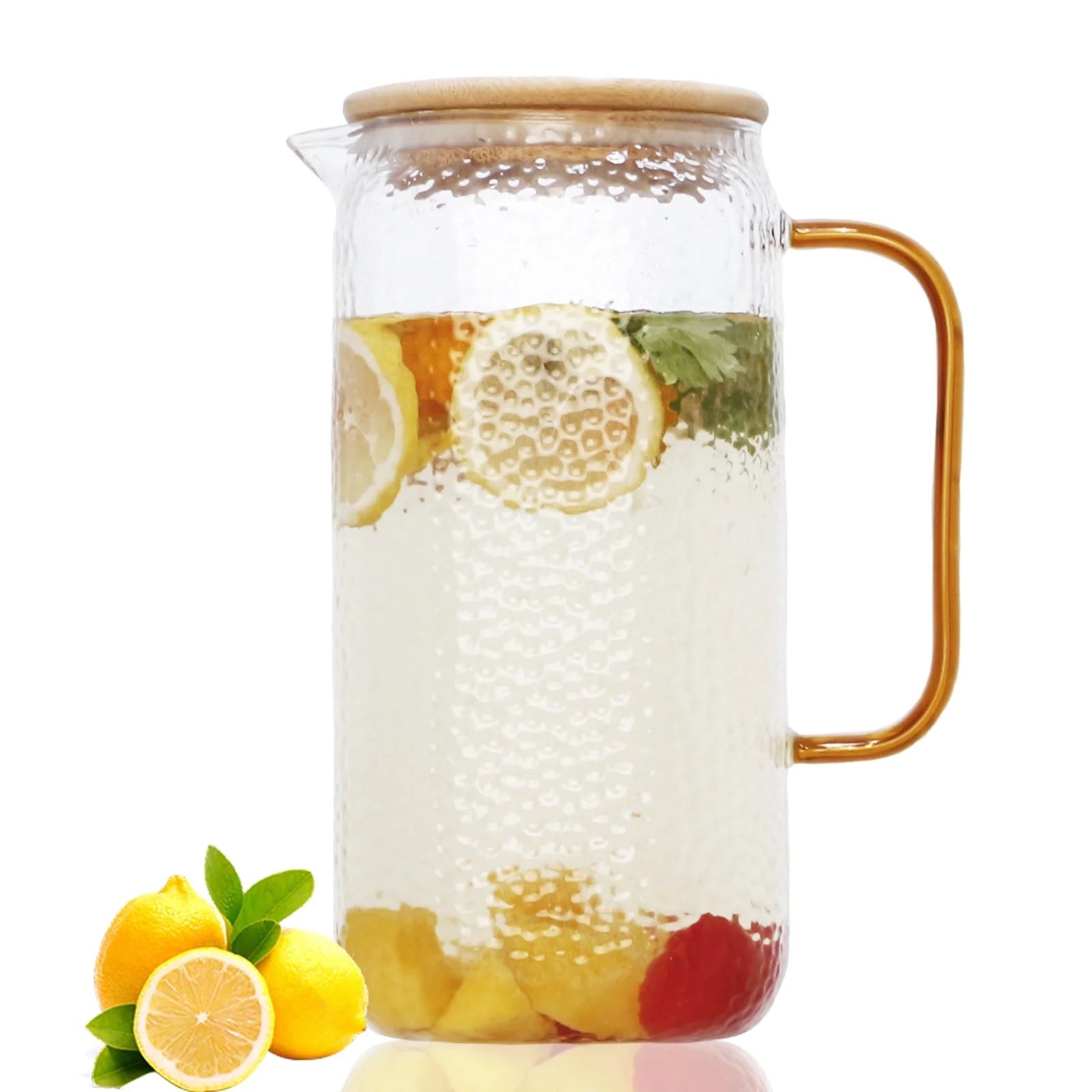 WhiteRhino 68oz Glass Pitcher with Lid,Clear Large Pitchers for Drinks Water Juice Beverage Iced ... | Walmart (US)