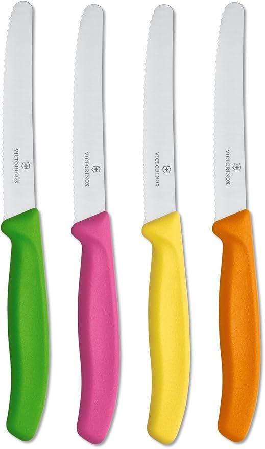 Victorinox 6.7836.4US1 Swiss Classic 4-Piece Utility Knife Set, 4-Inch, Assorted colors | Amazon (US)