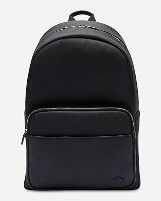 Lacoste Men's Classic Laptop Pocket Backpack, Black, One Size | Amazon (US)