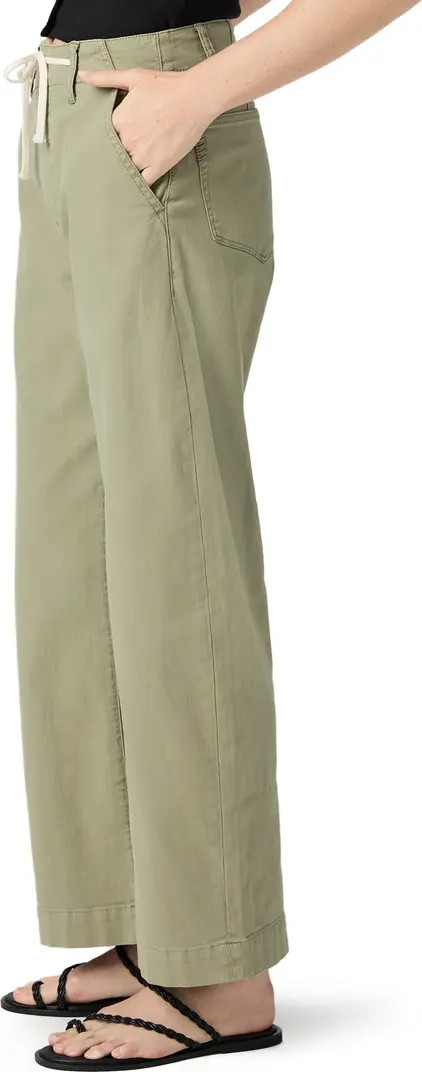 PAIGE Arellia Drawstring High Waist Ankle Barrel Leg Trouser Jeans | Nordstrom | Nordstrom