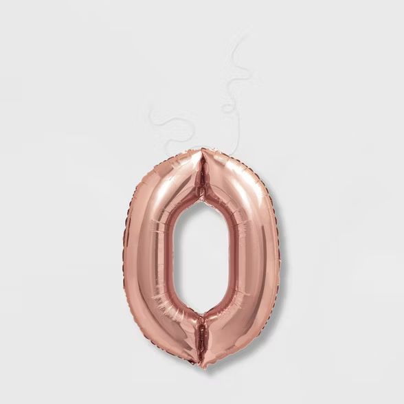 "0" Foil Balloon Rose Gold - Spritz™ | Target