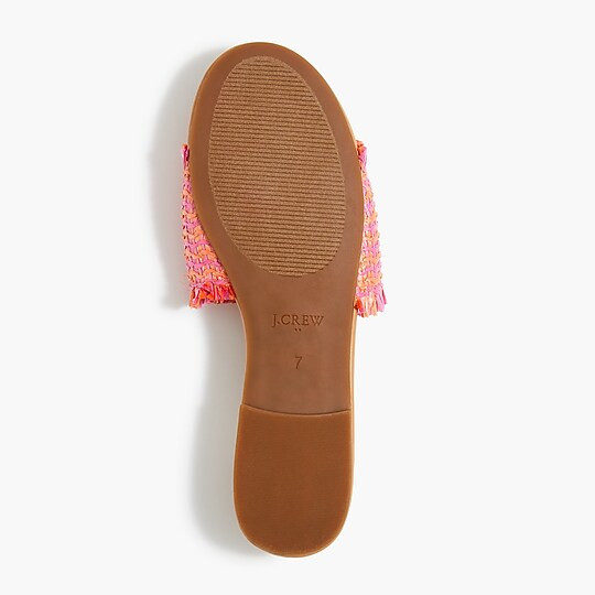 Raffia slide sandals | J.Crew Factory