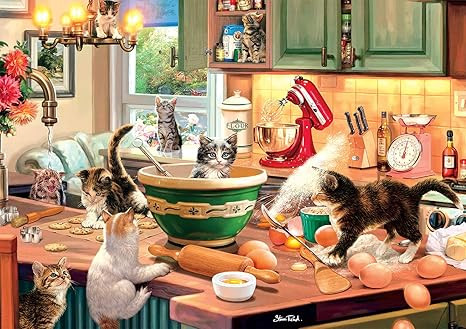 Buffalo Games - Kitten Kitchen Capers - 300 Large Piece Jigsaw Puzzle | Amazon (US)