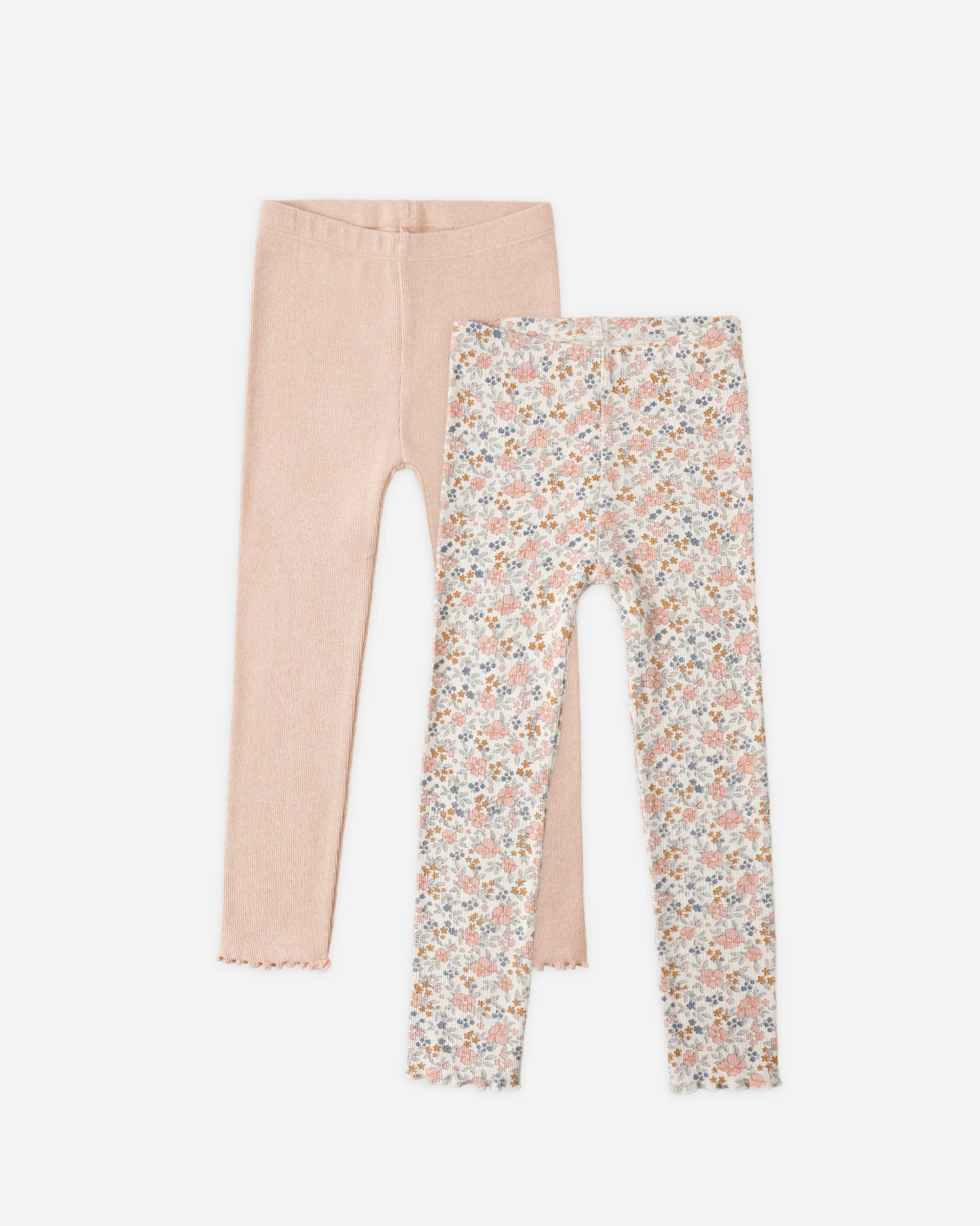 Ribbed Legging Set Flower Field, Heathered Blush | Rylee + Cru