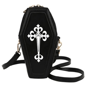 Coffin Em Forma Fashionable Bolsa Transversal , Couro Do Plutônio Bolsa Transversal , Estilo Gó... | SHEIN