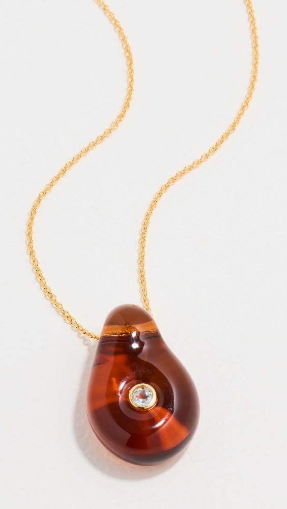 Lizzie Fortunato Muse Pendant Necklace In Amber Brown | Shopbop | Shopbop