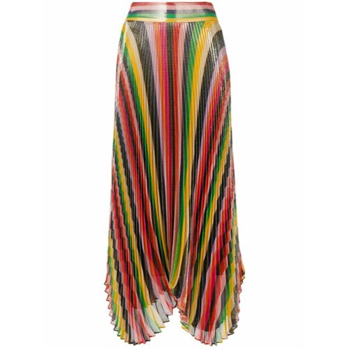 Alice+Olivia striped pleated skirt - Estampado | FarFetch BR