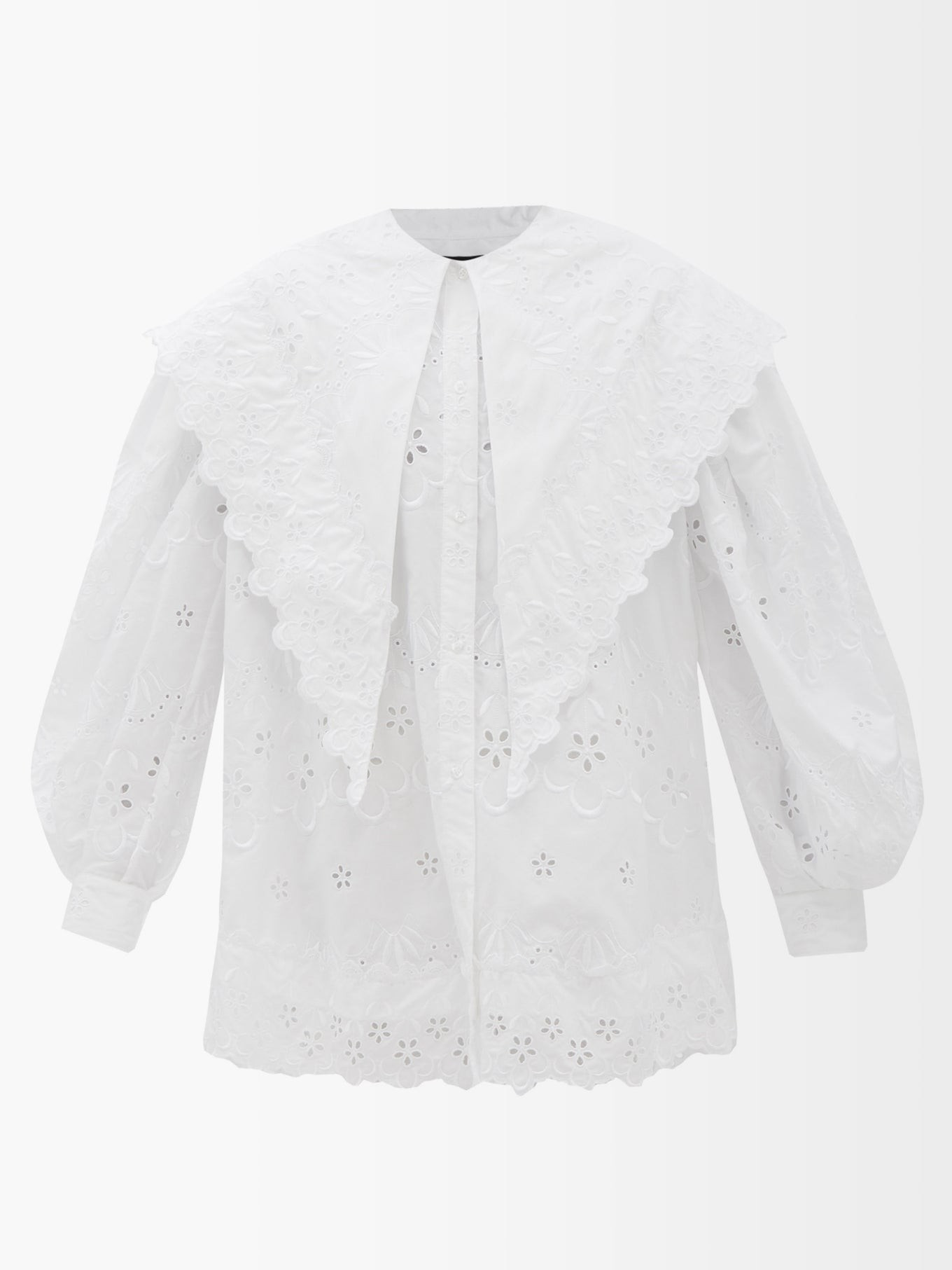 Broderie-anglaise cotton-poplin shirt dress | Matches (UK)