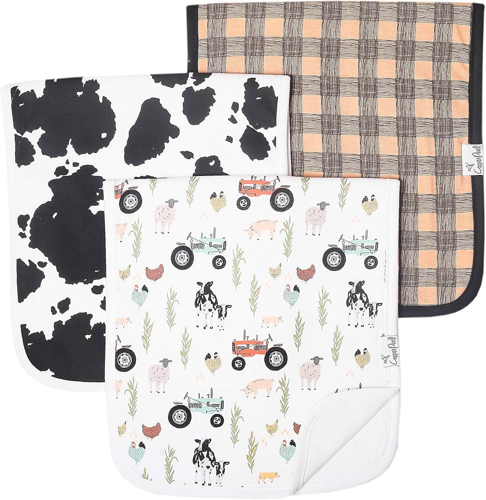 Copper Pearl Premium Baby Burp Cloths - 3-Pack Large Cotton Burp Cloths, Extra Soft Spit Up Rags ... | Amazon (US)