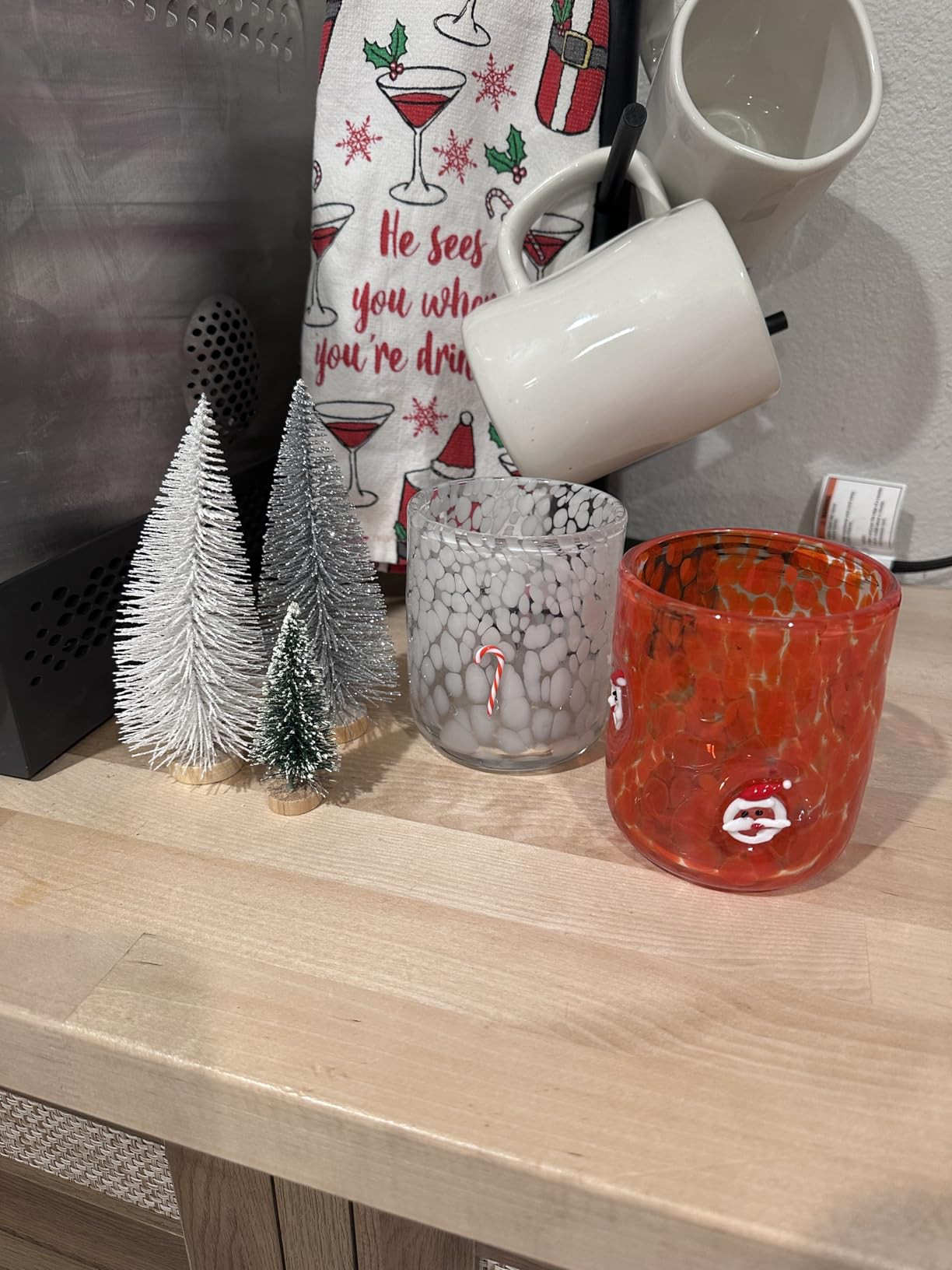 2 Pcs Valentine's Day Icon Glass Cups Set - 14 oz Heart Themed Stemless Wine Glasses Double Old F... | Amazon (US)