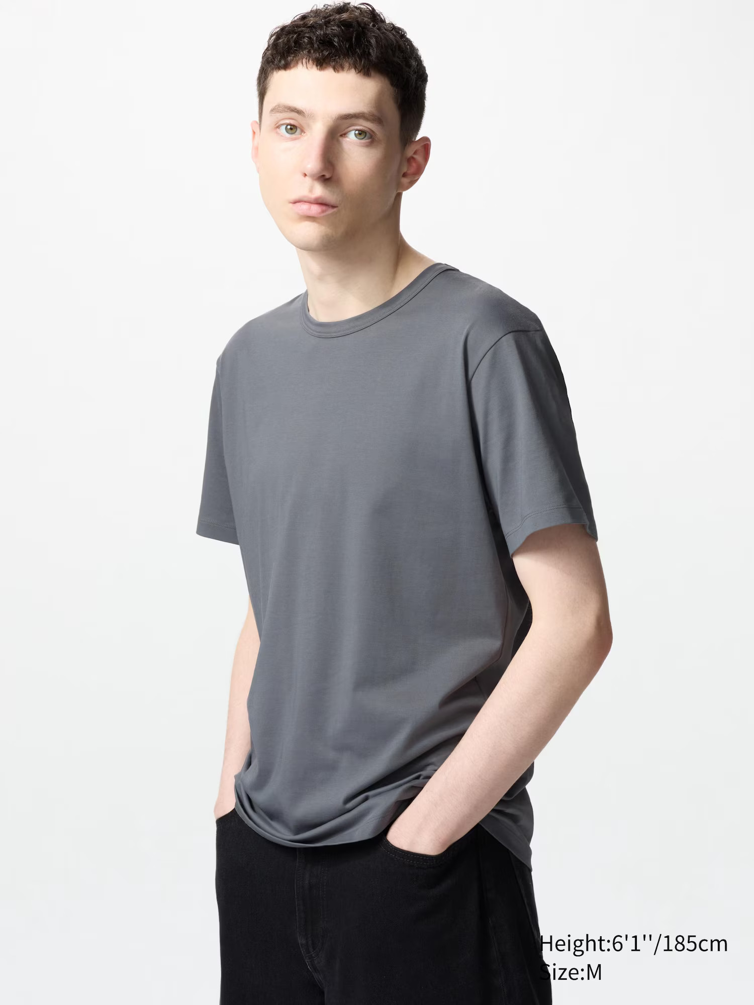 Men's AIRism Cotton Crew Neck T-Shirt | UNIQLO UK | UNIQLO (UK)