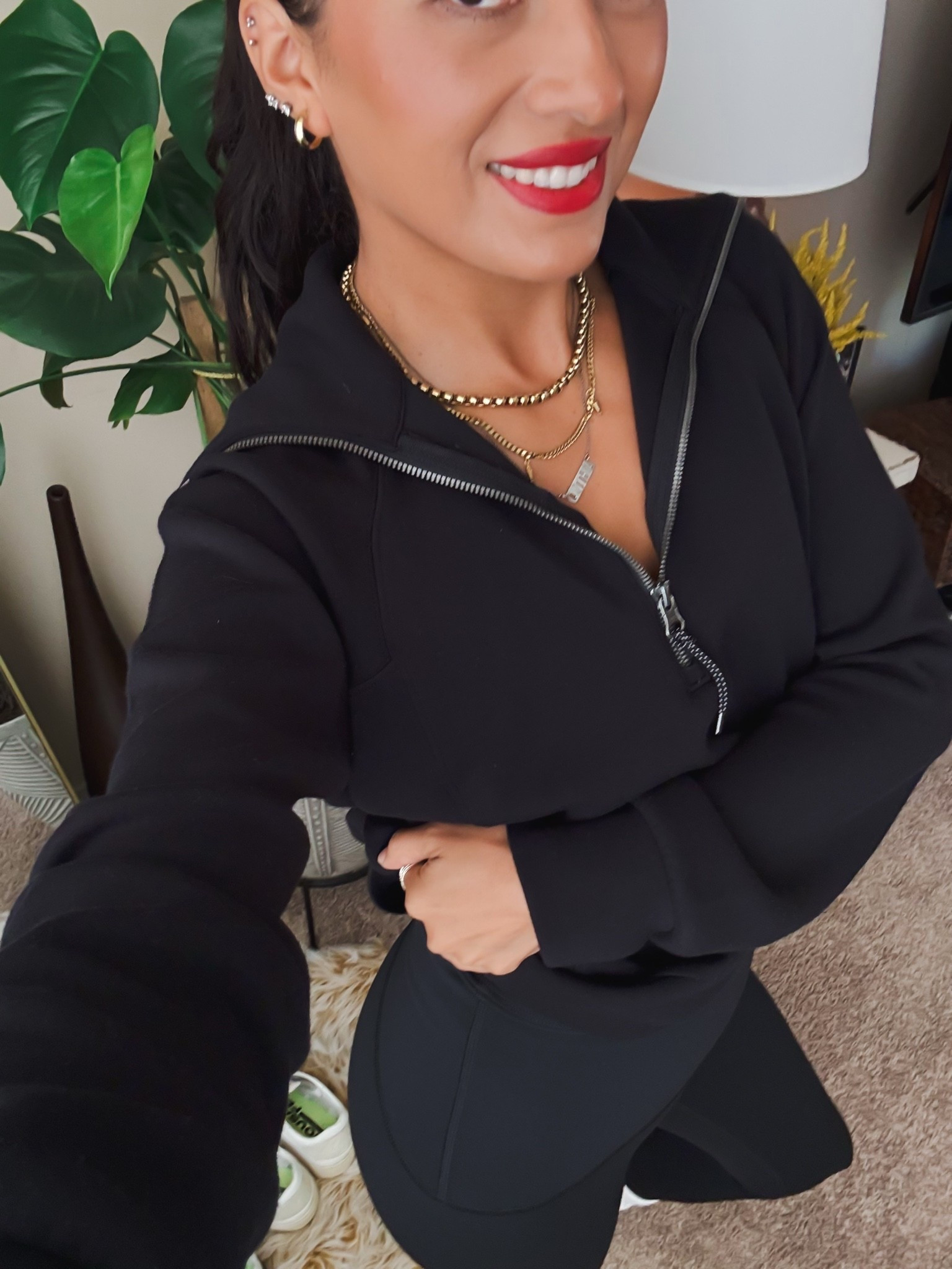 Living in this @Spanx  Air Essential Half-Zip Pullover and Booty Boost Leggings! Perfect for a casual day, running errands, working out, or working from home. Styled with my comfy vegan sneakers, belt bag, hat, and sunglasses for that effortless chic vibe. 💕 #SpanxStyle 

Spanx pullover, Booty Boost leggings, casual day style, workout outfit, athleisure look, run errands outfit, work from home style, vegan sneakers, belt bag style, chic accessories, Spanx outfit, gifts for her, holiday gift guide, travel outfit, cozy style, casual chic look.

#LTKfitnessgoals #LTKOver40 #LTKSaleAlert