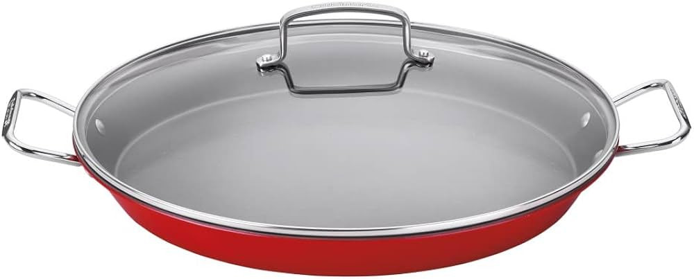 Cuisinart ASP-38CR 15-Inch Paella Pan With Lid, Red | Amazon (US)