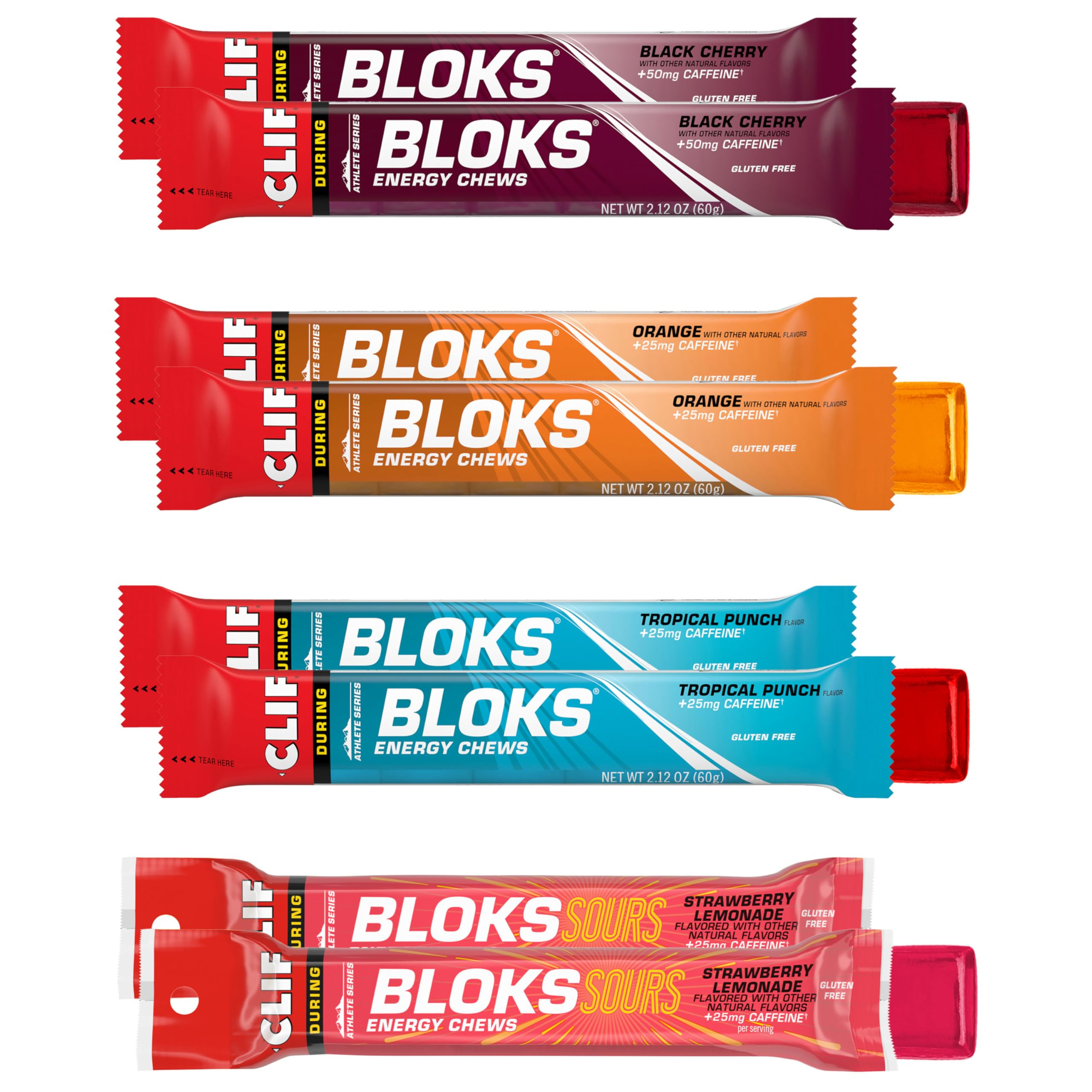 CLIF BLOKS - Energy Chews with Caffeine - Variety Pack - Non-GMO - Plant Based - Fast Fuel for Cy... | Amazon (US)