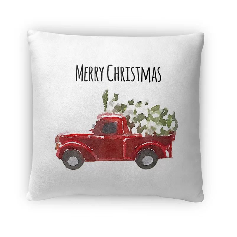 Christmas Truck Fleece Throw Pillow | Wayfair North America