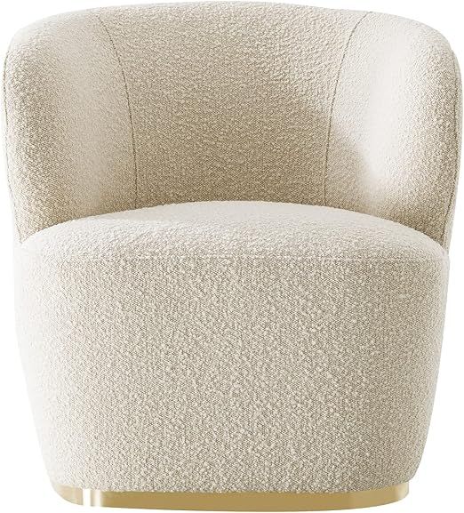 Acanva Modern Wool-Like Fabric Accent Chair, Armless Elegant Design Small Single Sofa with Metal ... | Amazon (US)