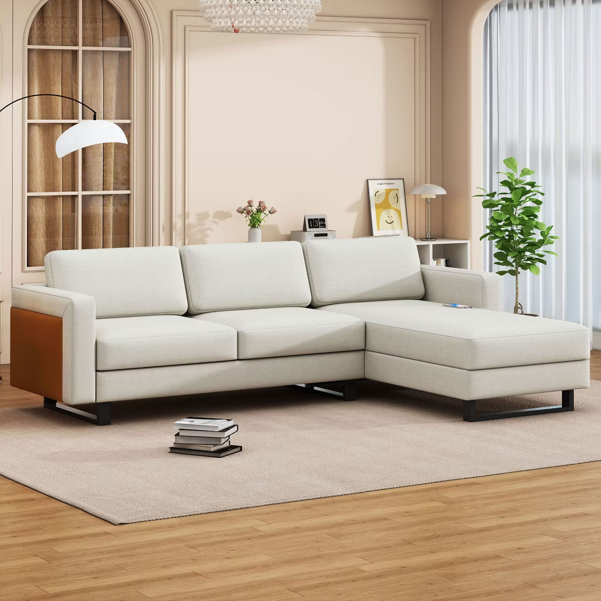 VASIP Modern Linen Sectional Sofa with Chaise - Perfect for Small Spaces & Family Living | Target