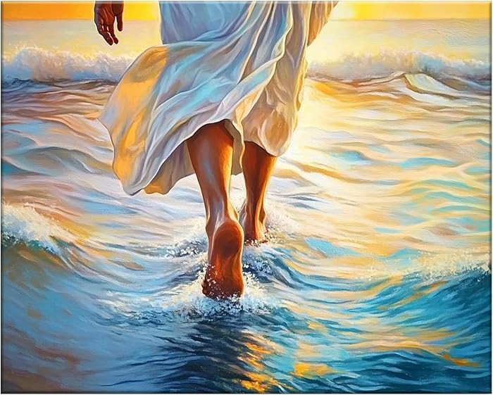 Number Artist Jesus Walks Paint by Numbers Kit for Adults Beginner \u2013 DIY Acrylic Painting by... | Amazon (US)