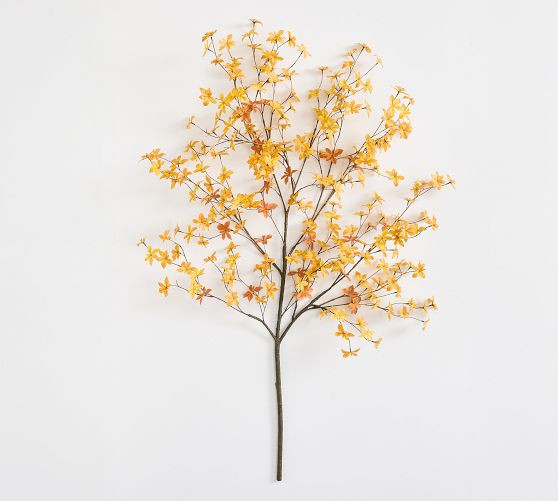 Faux Oversized Yellow Gypsophila Branch | Pottery Barn (US)