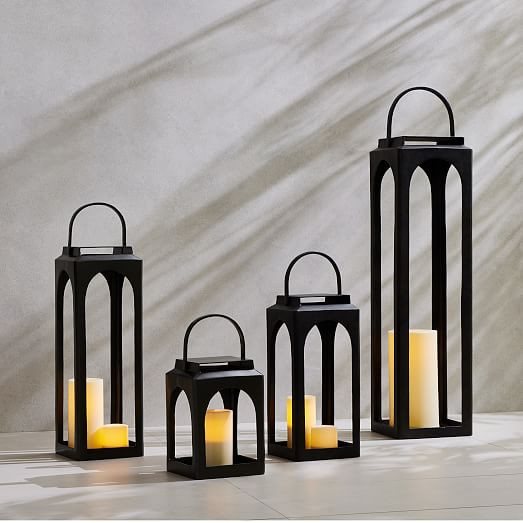 Nara Antique Bronze Metal Outdoor Lanterns | West Elm (US)