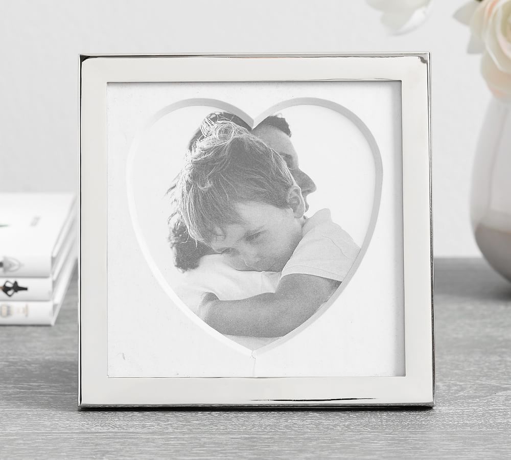 Modern Silver Heart Picture Frame | Pottery Barn (US)