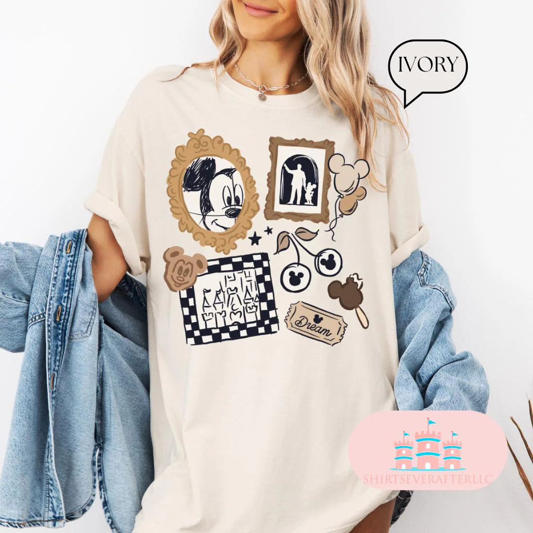 Comfort Color® Mickey Checkered Shirt, Disneyland Retro Mickey Shirt, Mickey Mouse Shirt, Mickey... | Etsy (US)