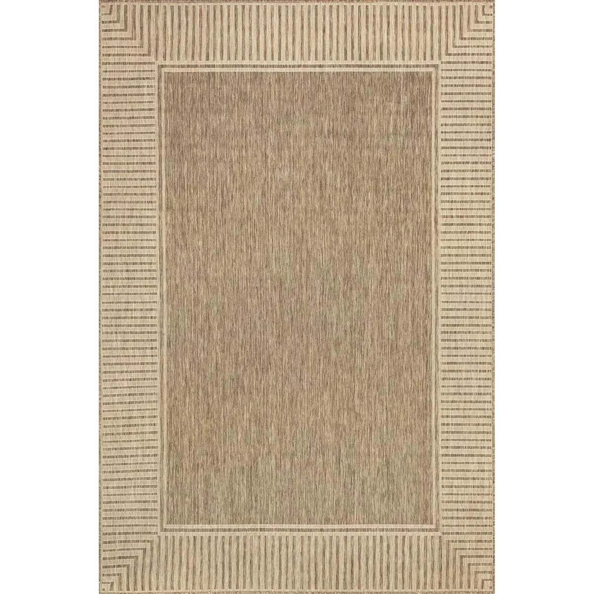 Nuloom Asha Striped Border Stain Resistant High Traffic Outdoor Area Rug | Target