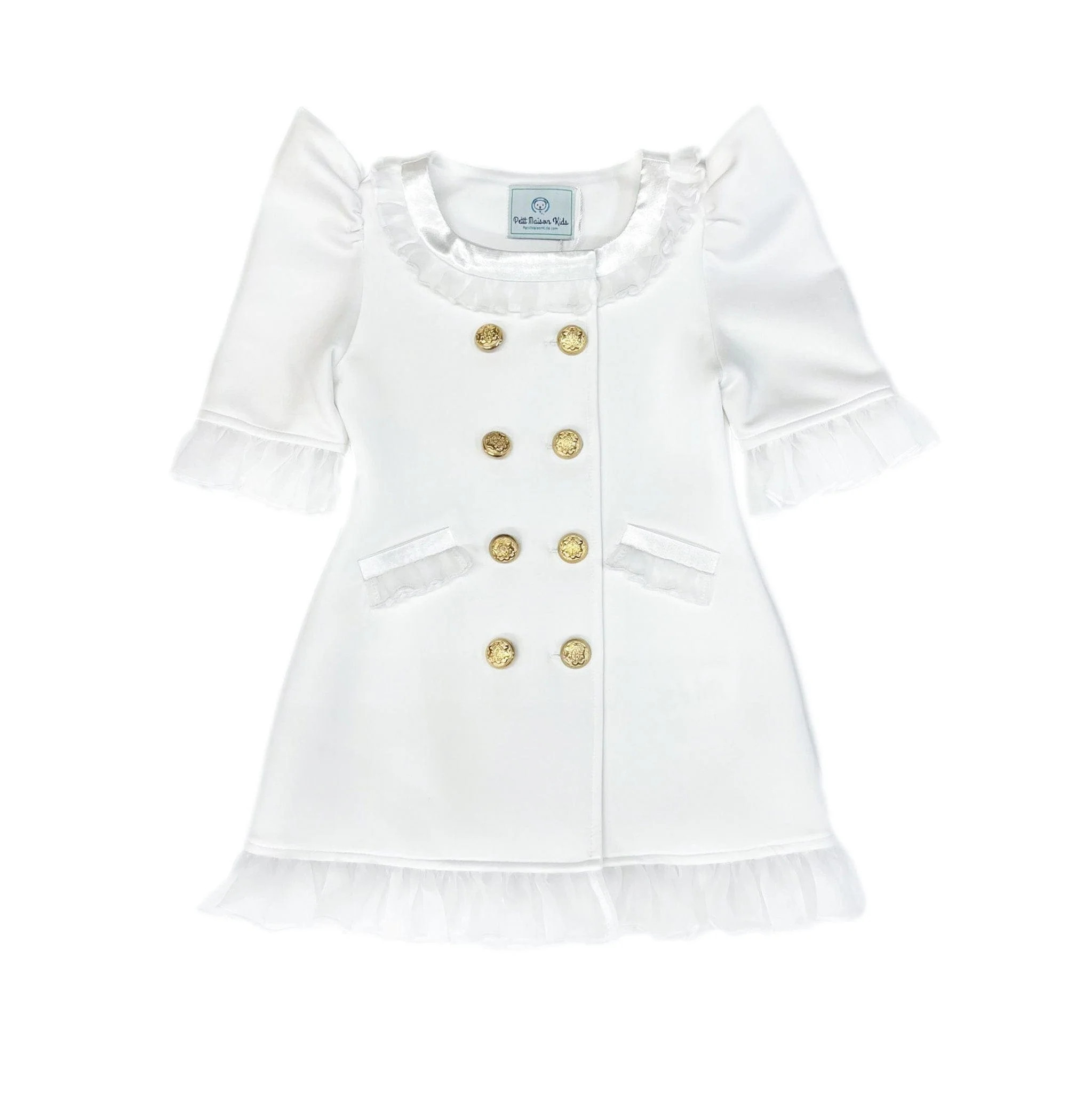 White Tuxedo Dress | petite maison kids
