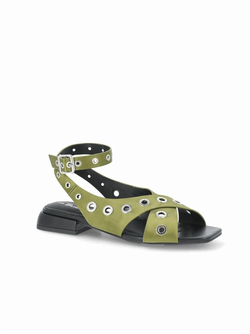 No Boundaries Strappy Grommet Sandals, Women's | Walmart (US)