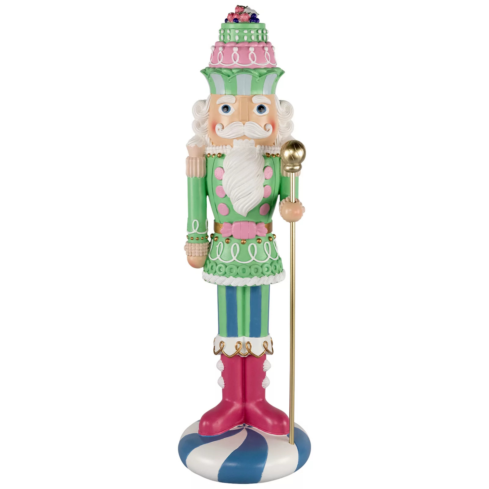 Northlight Pastel Christmas Candy Nutcracker King Floor Decor, Green | Kohl's