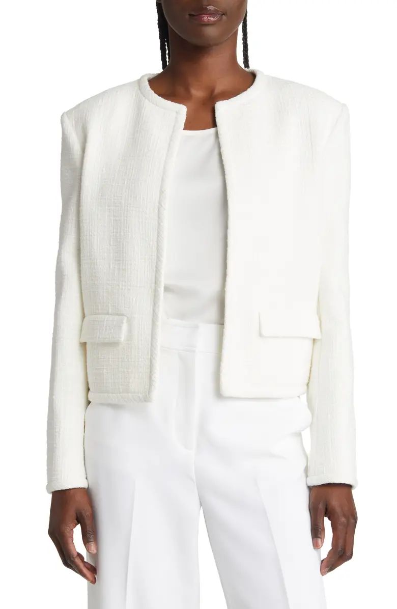 Cotton Blend Crop Tweed Jacket | Nordstrom