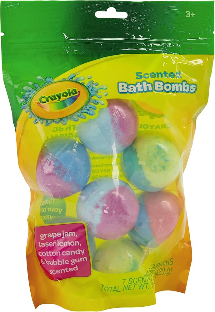 Crayola Colorful Scented Bath Bombs for Kids, Color You Bath Non-Toxic Bathbomb Fizzies for Boys ... | Amazon (US)