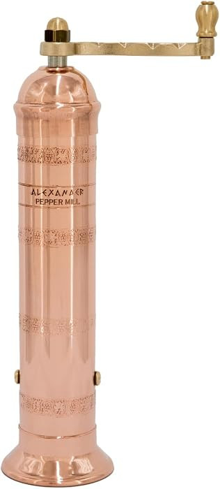 Alexander Home Original Greek Pepper Mill, 9-Inch Copper \u2013 European Manual Pepper Grinder Re... | Amazon (US)