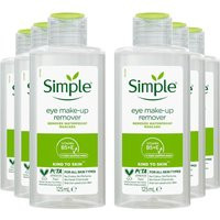 Simple Women's Kind to Skin Eye 'Make-up Remover' 125ml, Pack of 6 in Clear | Debenhams UK