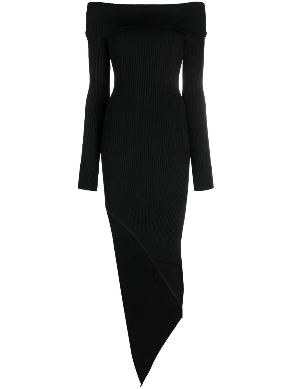 David Koma off-shoulder Ribbed Maxi Dress - Farfetch | Farfetch Global