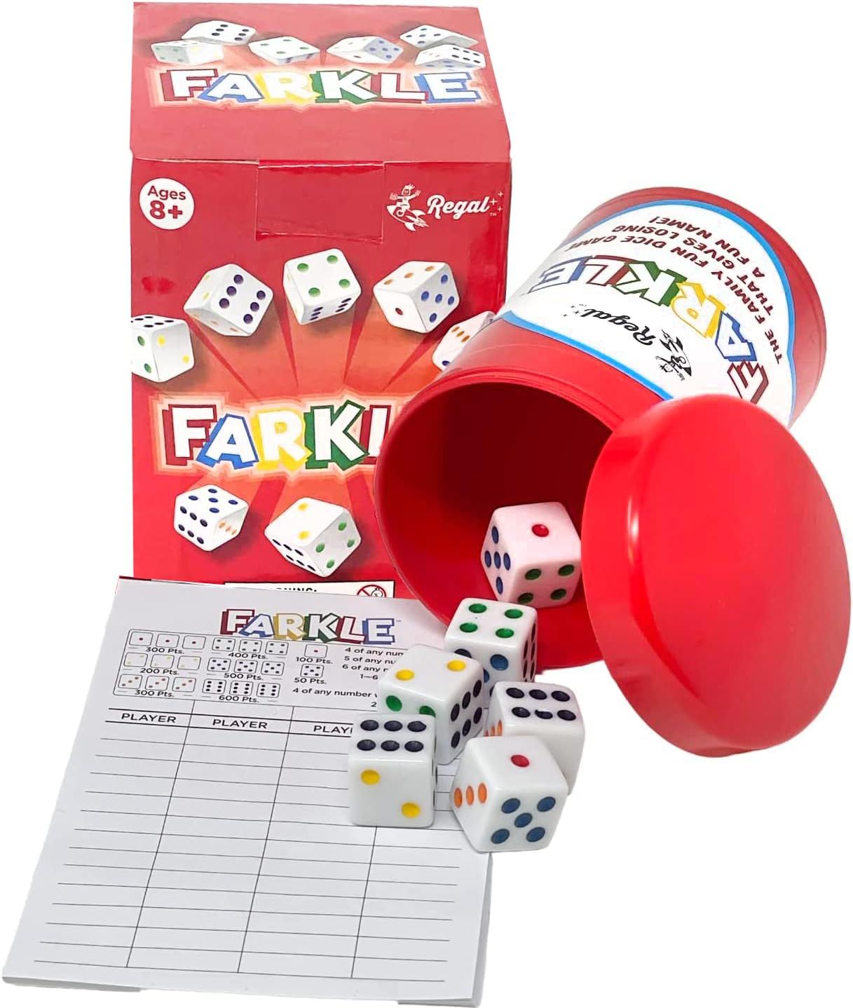 Regal Games - Farkle Dice Game - Fun Family-Friendly Dice Game - Includes Storage Cup with Lid, S... | Amazon (US)