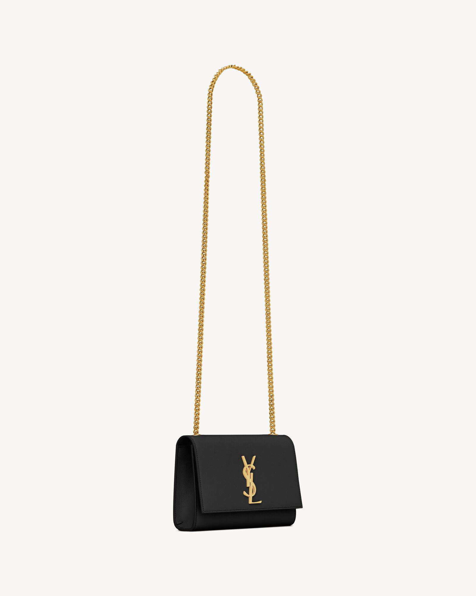 TIMELESS KATE IN GRAIN DE POUDRE EMBOSSED LEATHER.VERSATILE, FEATURING A LONG  CURB-LINK CHAIN. I... | Saint Laurent Inc. (Global)