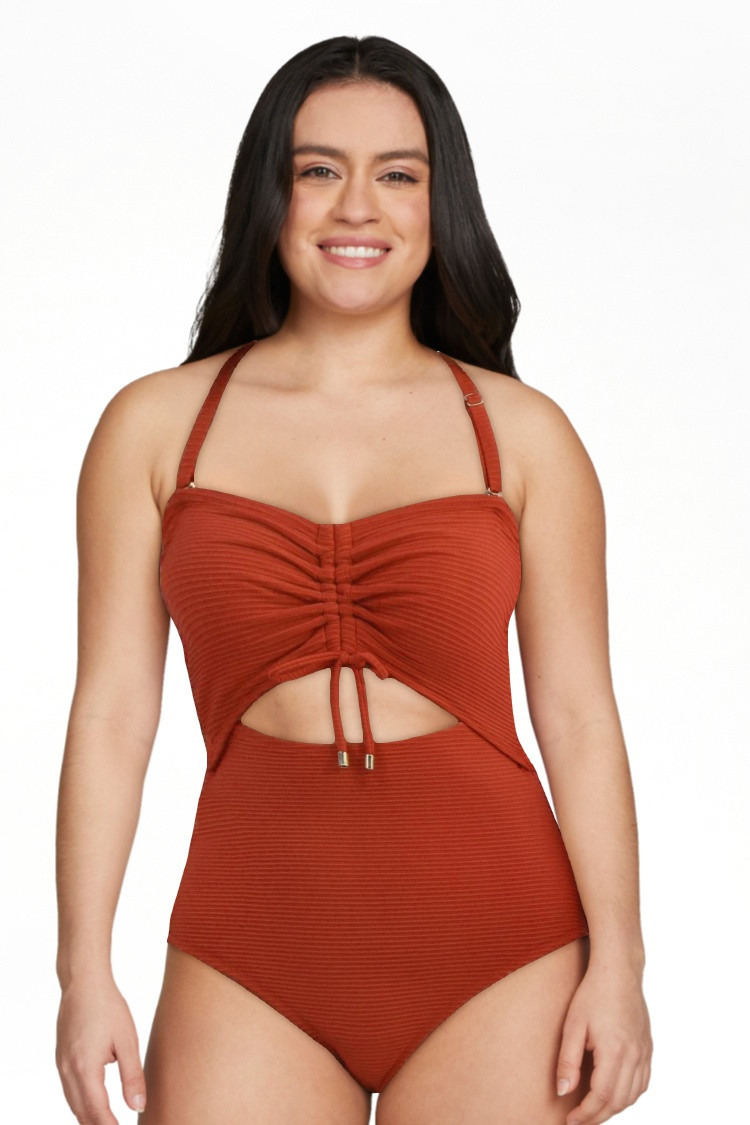 Time and Tru Women's and Women’s Plus Cutout One Piece Swimsuit, Sizes XS-3X | Walmart (US)