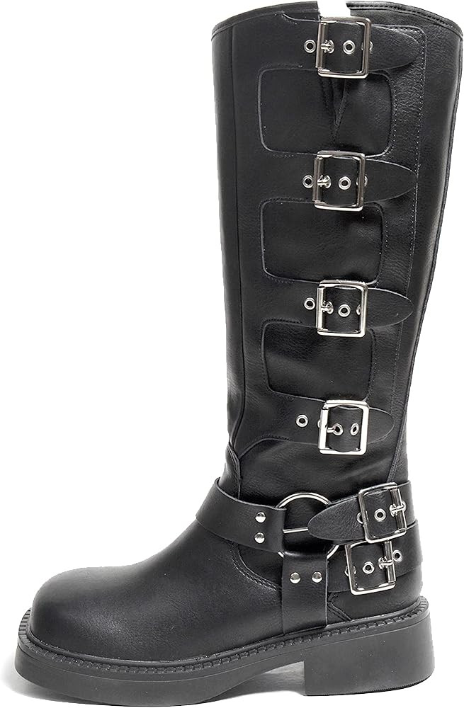 MissHeel Riding Boots for Women Wide Calf Harness Boots | Amazon (US)