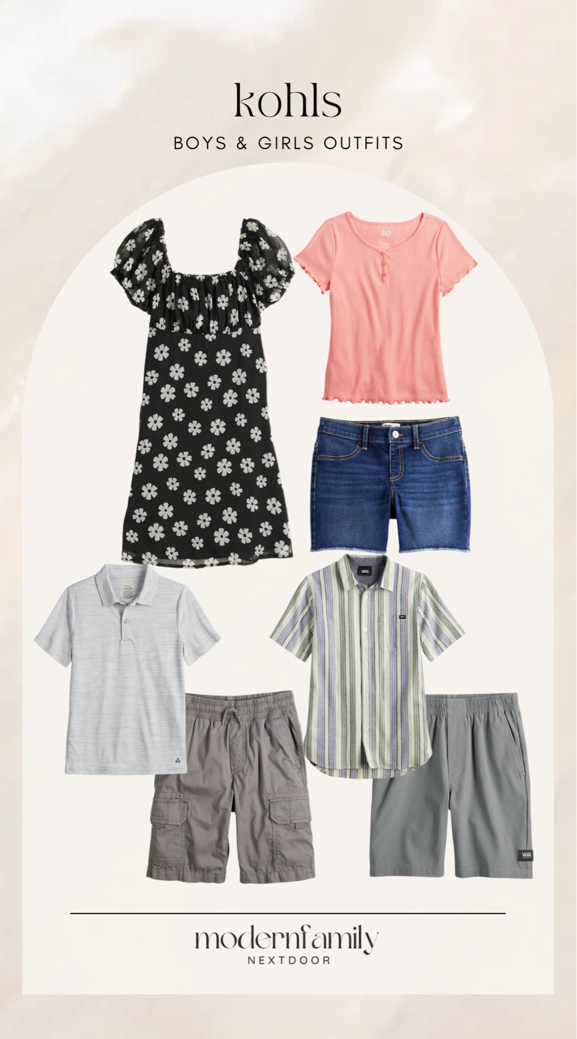 Kohls boys & girls spring/summer outfits.




Girls dress, girls shortsleeved top, girls denim shorts, boys polo shirt, boys shorts, kids summer outfits, kids spring outfits

#LTKkids #LTKfindsunder50 #LTKfamily